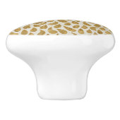 Chic Golden Raindrops Muster Keramikknauf (Seitenansicht)