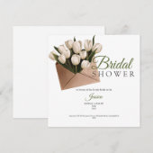 Chic Golden roses bridal shower party invitation Dankeskarte (Vorne/Hinten)