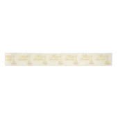 Chic Golden und Cream Yellow Frohe Weihnachten Satinband (Vorderseite)