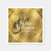 Chic Golden Wedding Serviette (Vorderseite)