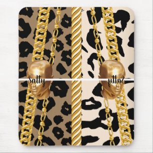 Chic Golden Wild Luxuriöse stilvolle Girly Bday Mousepad