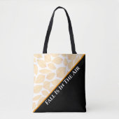 Chic Golden Yellow Leaf Pattern auf einem Diagonal Tasche (Vorderseite)