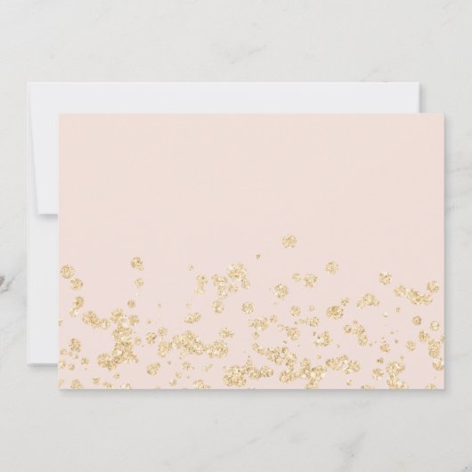 Chic Goldfolie Konfetti Foto rot Quinceanera Einladung (Rückseite)