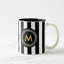 Chic-Goldfolien-Effektbrushstrokes-Kaffee-Tasse Zweifarbige Tasse