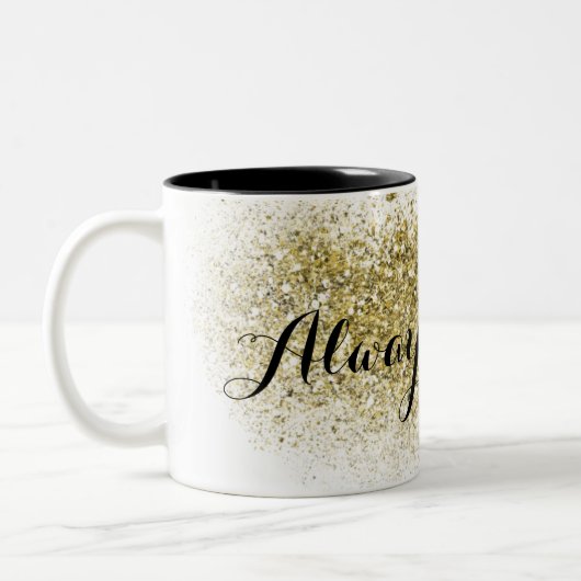 Chic-GoldImitat-Glitzer-Schein Zweifarbige Tasse (Links)
