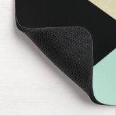 Chic-Goldschwarz-Rosa-abstrakte Mousepad (Ecke)