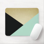 Chic-Goldschwarz-Rosa-abstrakte Mousepad (Mit Mouse)