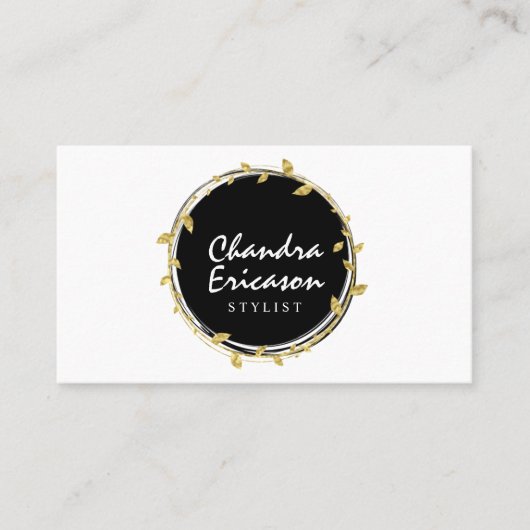 Chic-GoldWreath STYLIST Visitenkarte (Vorderseite)