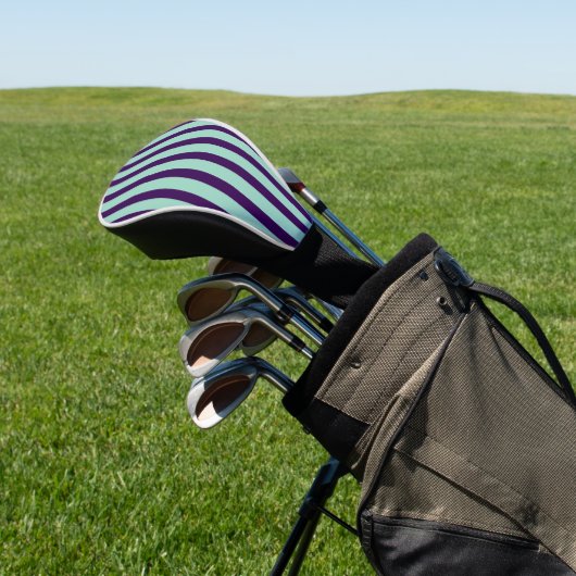 Chic Golf Head Cover with Bold Stripe Design Headcover (In SItu)