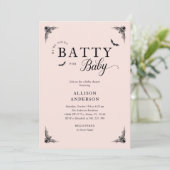 Chic Gothic Baby Shower Einladung (Stehend Vorderseite)
