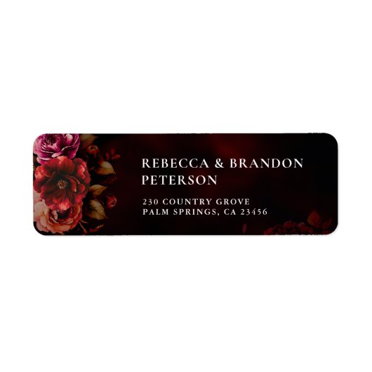 Chic gothic rot moody rot schwarz Blütenhochzeit (Vorne)