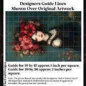 Chic Gothic Woman, Rote Blume Kronen CP5 Decoupage Seidenpapier