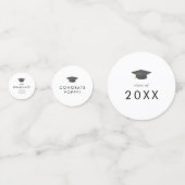 Chic Grad Cap Glückwunschs Grad Abschluss Foto Konfetti (Vorderseiten)