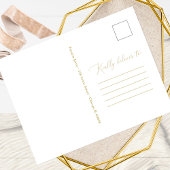Chic Grad Party Save the Date Festivals Gold Glitz Postkarte