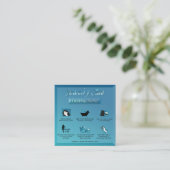 Chic Gradient Aquamarin Blue Jewelry Care Instrukt Begleitkarte (Stehend Vorderseite)