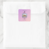 Chic Gradient Pawprint Keepsake Quadratischer Aufkleber (Tasche)