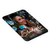 Chic Graduate 2 & Foto Abschluss Magnet Dunkler (Rechte Seite)