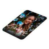 Chic Graduate 2 & Foto Abschluss Magnet Dunkler (Linke Seite)