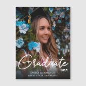 Chic Graduate 2 & Foto Abschluss Magnet Dunkler (Vorderseite)