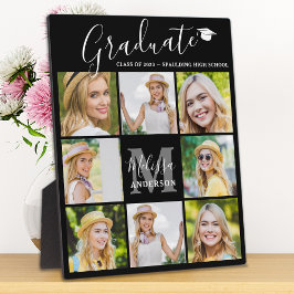 Chic Graduate 8 Foto Collage Black Abschluss Fotoplatte