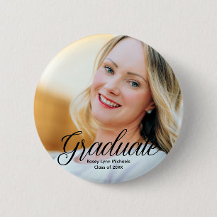 Chic Graduate Foto Custom 2023 Abschluss Button