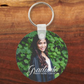 Chic Graduate Foto Custom 2025 Abschluss Schlüsselanhänger (Vorderseite)