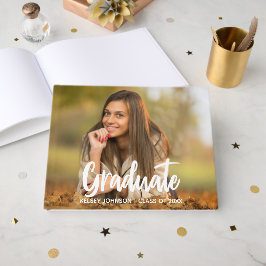 Chic Graduate Foto Moderne Custom 2023 Abschluss Gästebuch