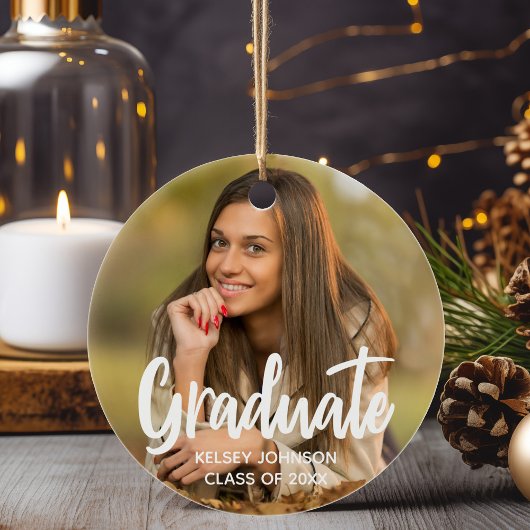 Chic Graduate Foto Moderne Custom 2023 Abschluss Keramik Ornament
