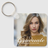 Chic Graduate Foto Personalisiert 2025 Abschluss Schlüsselanhänger (Vorderseite)
