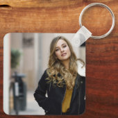 Chic Graduate Foto Personalisiert 2025 Abschluss Schlüsselanhänger (Rückseite)