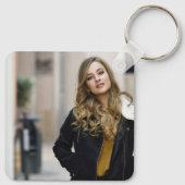 Chic Graduate Foto Personalisiert 2025 Abschluss Schlüsselanhänger (Rückseite)