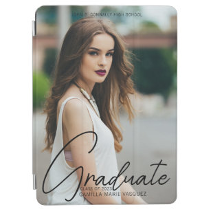 Chic Graduate Foto Trendy Script 2024 Abschluss iPad Air Hülle