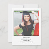 Chic Graduate White Typografy Overlay 2025 Foto Ankündigung (Rückseite)