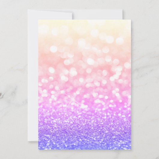 Chic Graduation Cap, Glass Ombre Bokeh Abschluss Einladung (Rückseite)