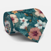 Chic Graduation Gifts For Him Tropical Flower Krawatte (Gerollt)
