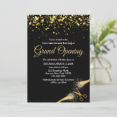 Chic Grand Opening Ribbon Cutting Zeremony Einladung (Stehend Vorderseite)