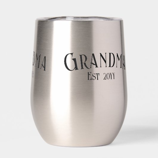 Chic Grandma Established Personalize Name Year (Rückseite)