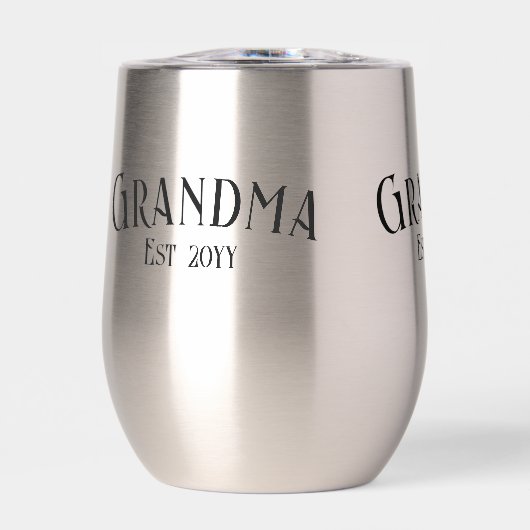 Chic Grandma Established Personalize Name Year (Vorderseite)