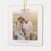 Chic Grandmillennial Coquette Weihnachten Keramikornament (Links)