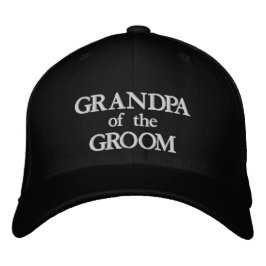 Chic Grandpa der Groom-Schwarz-Weiß-Hochzeit Bestickte Baseballkappe