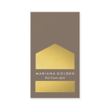 Chic Graphic Gold Real Anwesen Agent Business Card