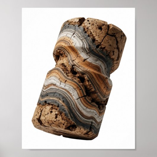 Chic Grau ABSTRACT ART Design Poster (Vorne)