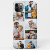 Chic Grau Marmor 7 Foto Collage Case-Mate iPhone Hülle (Rückseite)