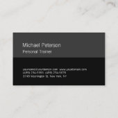 Chic Grau Red Black Striping Trainer Business Card Visitenkarte (Rückseite)