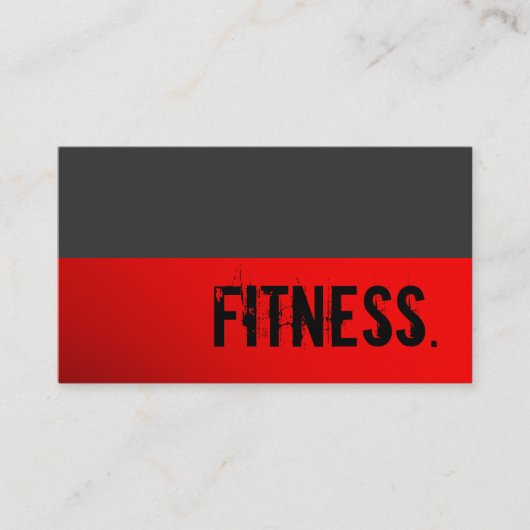Chic Grau Red Black Striping Trainer Business Card Visitenkarte (Vorderseite)