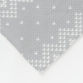 Chic Grau und Dusky Pink Strick Streifen und Monog Fleecedecke (Ecke)