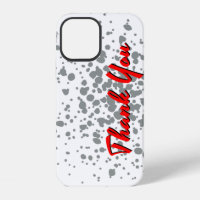 Chic Graue Explosion Watercolor Punkte Roter Text