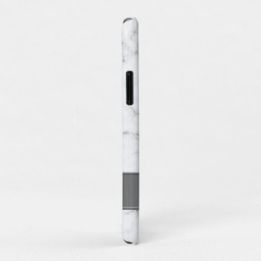 Chic Graue und White Marble Script Name Case-Mate iPhone Hülle (Hinten/Rechts)