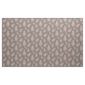 Chic Gray and Rose Gold Ananas Upholsterie Stoff (Yard (91,4 cm))