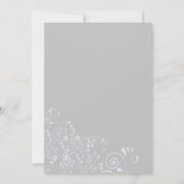 Chic Gray and White Classic Einladung zur Hochzeit (Rückseite)